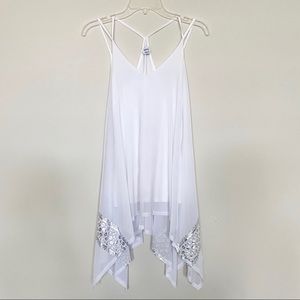 BEBE tunic size XS, White color, mesh fabric